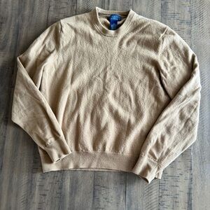 JOSEPH & LYMAN Tan Sweater Italian Merino Wool